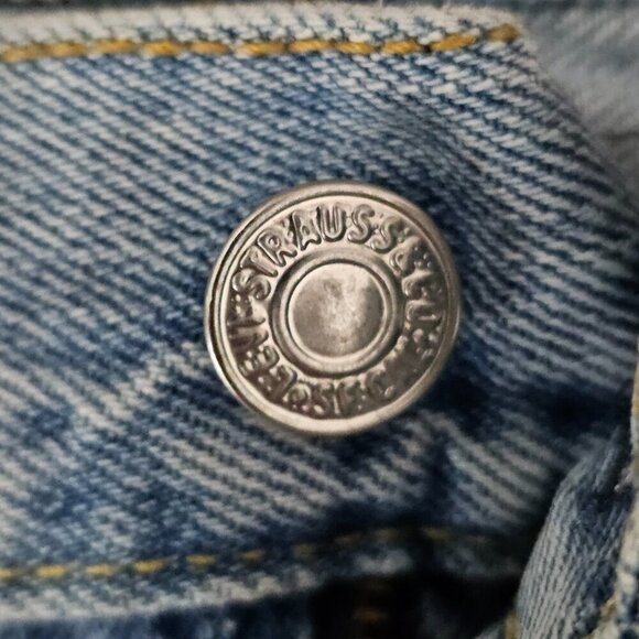 Levi's Straight Fit Men's Rare Registered Blank Red Tag 505 Denim Jeans 35x30 - Picture 8 of 15